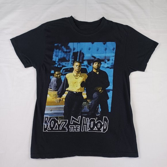 Boyz In The Hood Men's Size M Black Graphic T-Shirt Ice Cube Cuba 90's Gangster - Picture 1 of 7